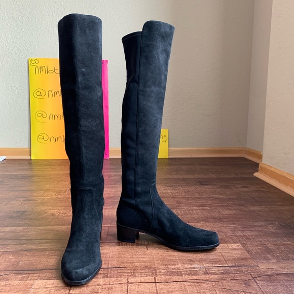 Stuart Weitzman Elasticized Suede 11M Knee hi Boot - Picture 14 of 15